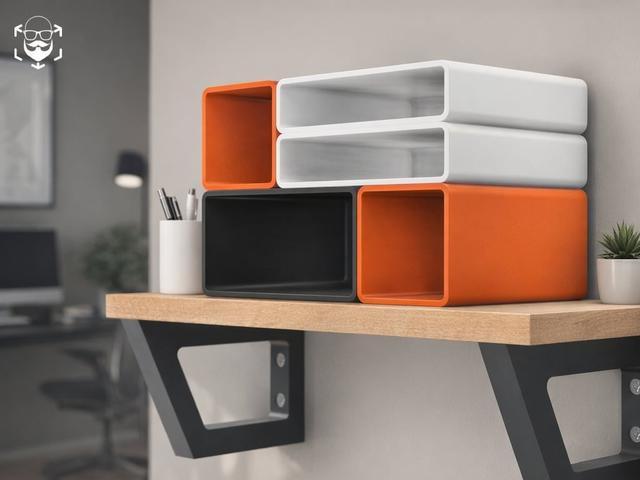Modular Desk Organizer 3D model thumbnail