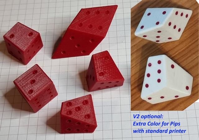 Fair Skew Dice V2 Customizeable 3D model thumbnail