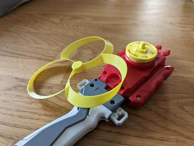Flying Propeller Helicopter for Beyblade Launcher 3D model thumbnail