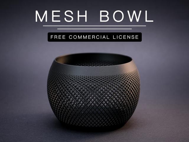 Mesh Bowl (Free Commercial License) 3D model thumbnail