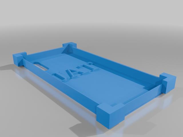 Galaxy A25 Phone case blueprint 3D model thumbnail