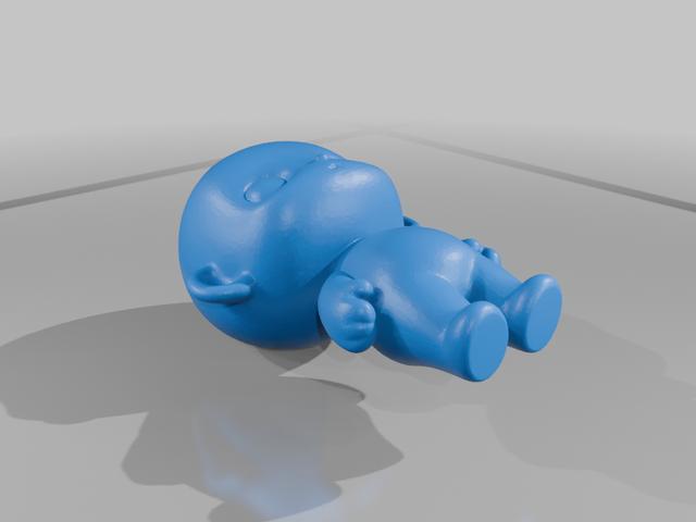 blank basic doll 3D model thumbnail