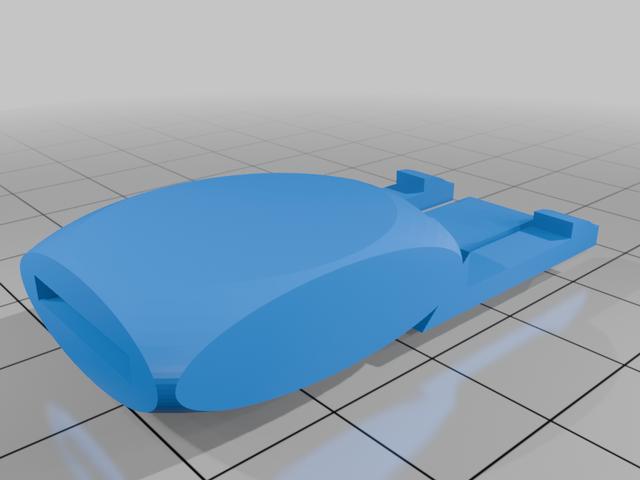 Milwaukee Bolt hard hat attachment point for velcro or zip ties 3D model thumbnail