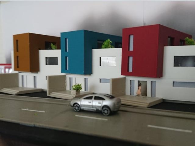 Sarah's row house (Model 1:160, N-gauge) 3D model thumbnail