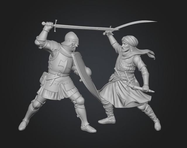 Crusader Duel 3D model thumbnail
