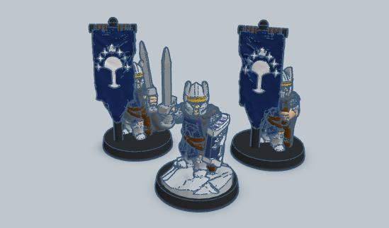 Numenorean Command 10mm Scale 3D model thumbnail