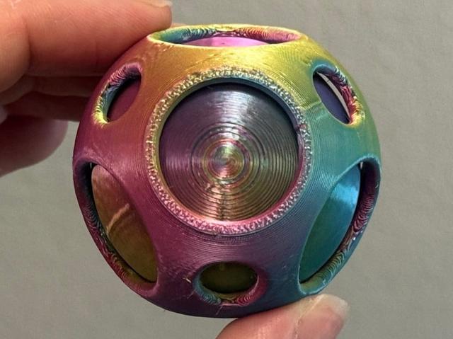 Spinning Sphere Inside Sphere | Print-in-Place Fidget Toy 3D model thumbnail