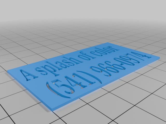 business card 3D model thumbnail