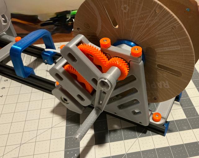 Remix of Handle for Manual Rewind and Hexagonal Adapter for Electric Screwdriver For Winder Spool Fram 2 - Modular Design 3D model thumbnail