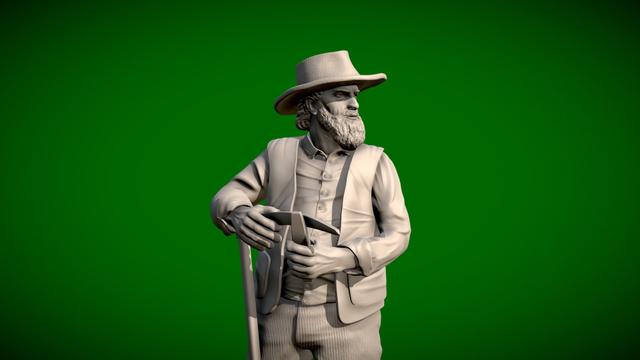 Farm worker - 3d printable 3D model thumbnail