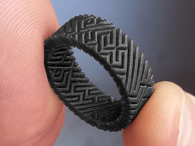 "Hatch Flow" Ring 3D model thumbnail