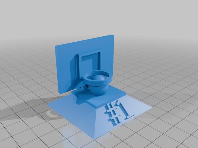 Basketball Trophy 3D model thumbnail