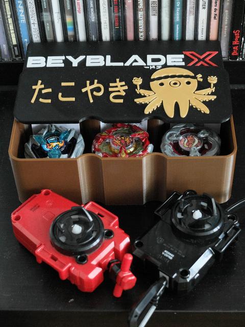 Beyblade X custom deckbox (for blader Takoyaki) 3D model thumbnail