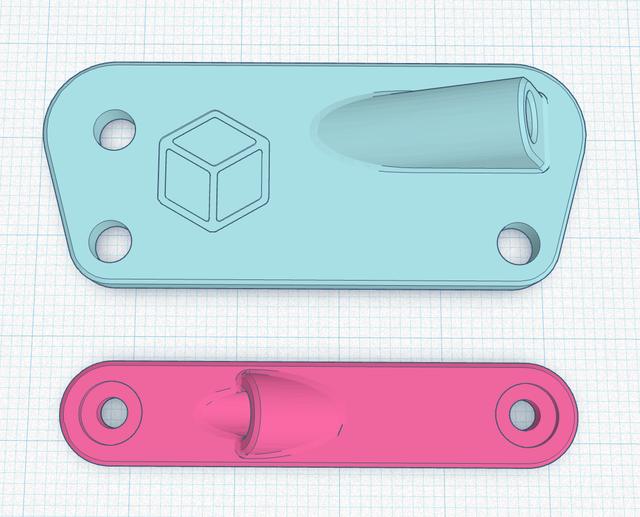 Bambu Lab P1P ptfe tube bracket -remix 3D model thumbnail