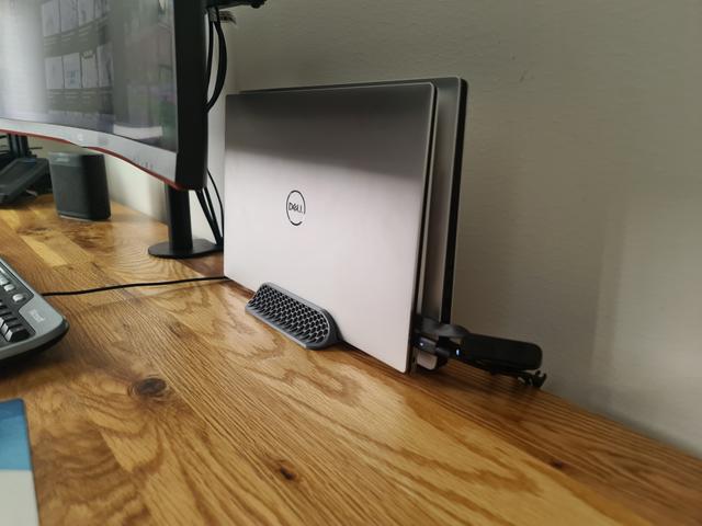 Dual hex laptop stand 3D model thumbnail