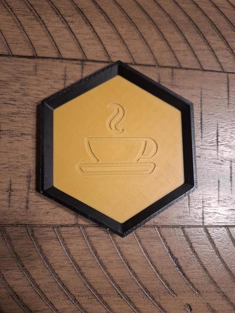 2 color coffee coastet 3D model thumbnail
