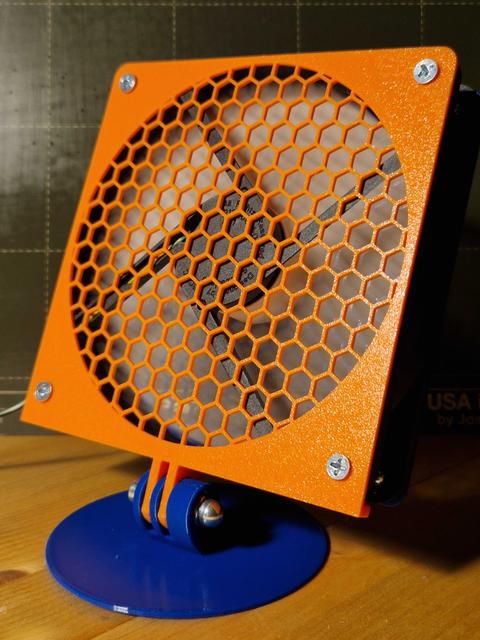 120mm fan grill and gopro adapter 3D model thumbnail