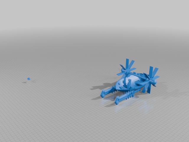 rubber band war boat 3D model thumbnail