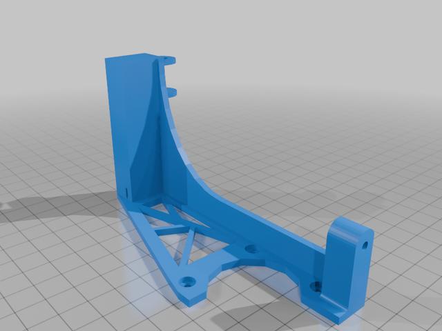 x-axis motor carriage cable mount with end stop trigger 3D model thumbnail