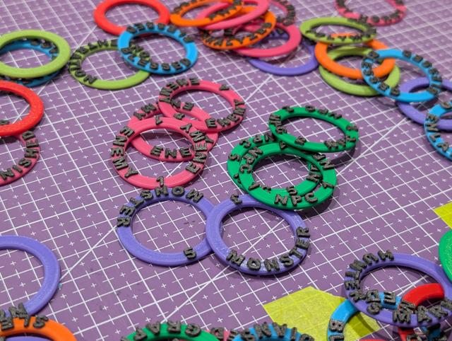 Enemy, monsters, NPC markers rings for DnD 3D model thumbnail