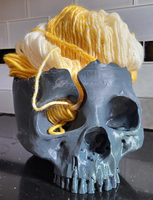 Yarn Bowl Skull 3D model thumbnail