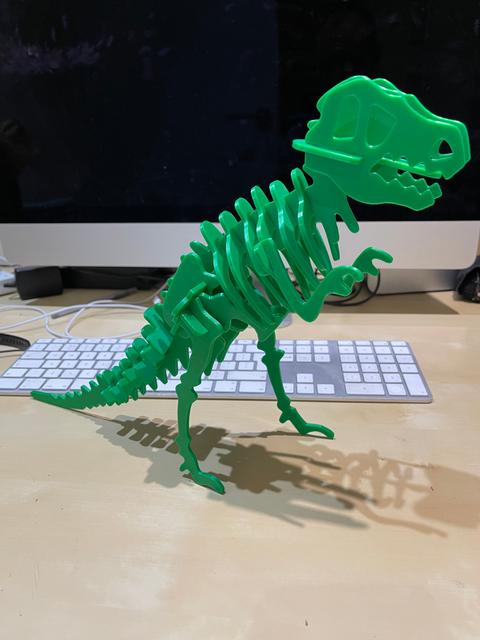 T Rex dinosaur skeleton model 3D model thumbnail