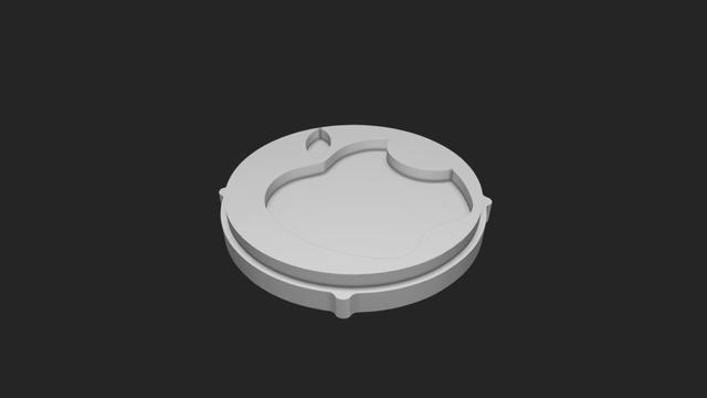 5th Generation iPod Center Button 3D model thumbnail
