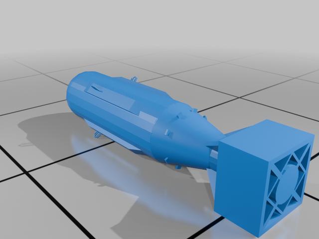 Little Boy Atomic Bomb 3D model thumbnail