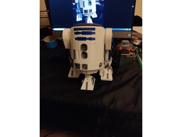 Screen Accurate R2D2 Alexa Echo Dot 3 Dock (Separated Colours) 3D model thumbnail