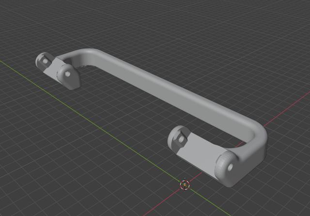 Pastamatic 2040 Handle V Slot 3D model thumbnail