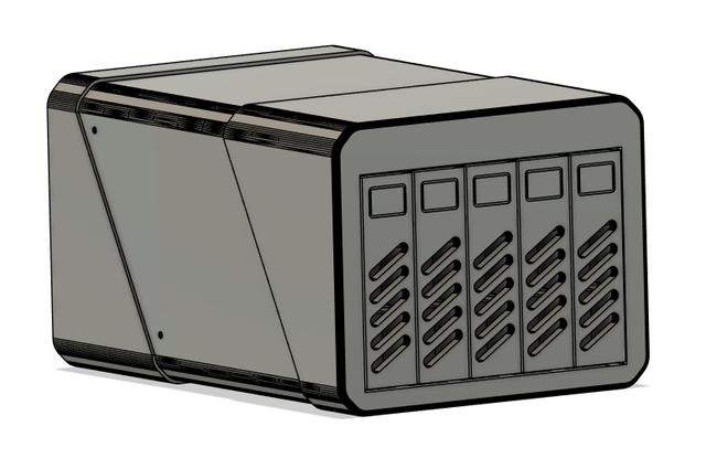 Raspberry Pi 5 based 5-Bay NAS 3D model thumbnail