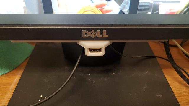 USB extension cable holder for Dell monitor 3D model thumbnail
