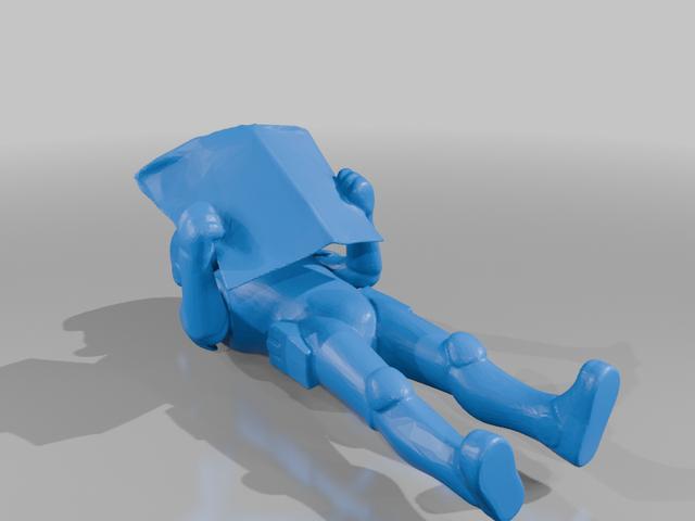 storm trooper reading a newspaper  3D model thumbnail