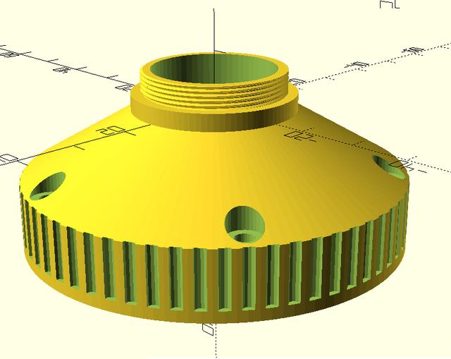 C-mount with m3 screw holes 3D model thumbnail