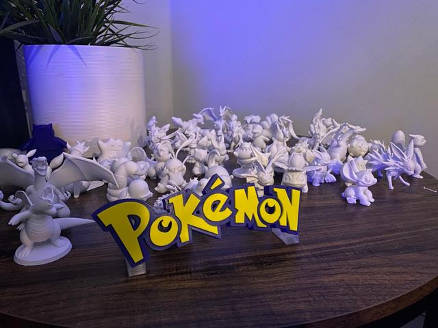 Pokemon Logo for Bambu dual colour 3D model thumbnail