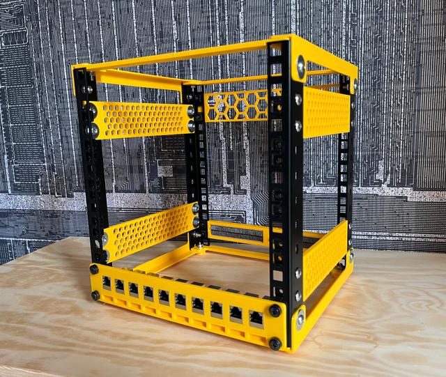 Sturdy 10" Rail Based Server/Network Rack 3D model thumbnail