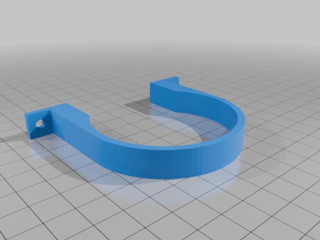 Pipe clamp with distance (parametric scad) 3D model thumbnail