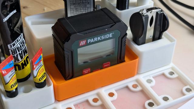 Gridfinity digital inclinometer holder 3D model thumbnail