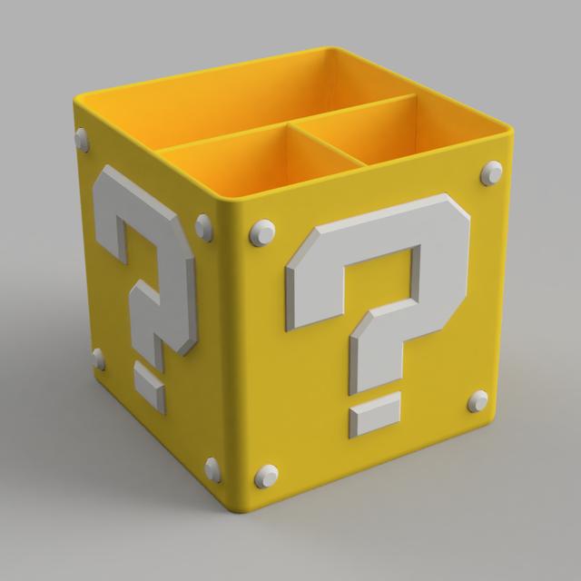 Super Mario Pen Holder 3D model thumbnail