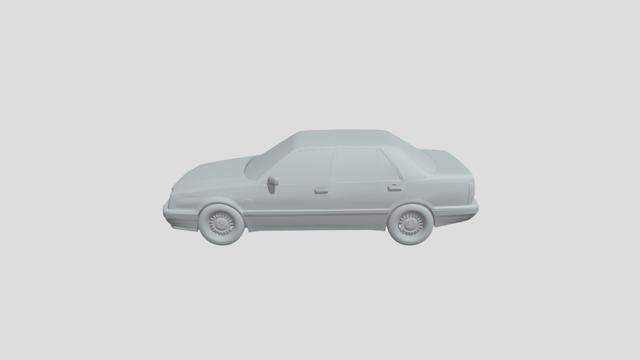Lancia Thema scale1-70 lowpoly for 3D-printing 3D model thumbnail