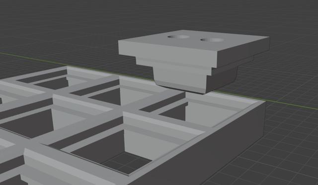 Dungeon Grid (Modular dungeon tiles) 3D model thumbnail