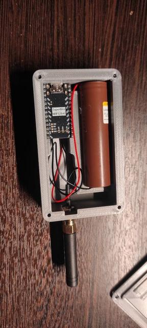 Meshtastic Enclosure for NRF Promicro and 18650 Battery 3D model thumbnail