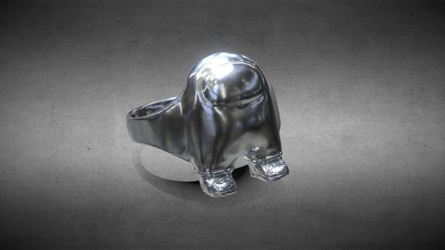 Amogus ring 3D model thumbnail