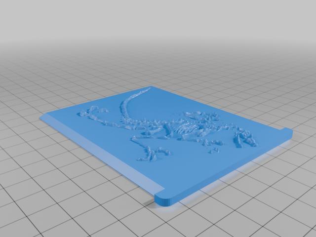 Velociraptor Deck Box Lid 3D model thumbnail