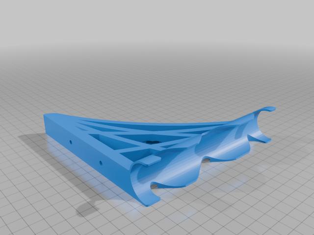Grow Tent Bracket Clip Mountable Shelf 3D model thumbnail