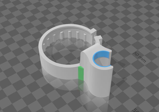 HUD Holder for AP inspiration CCR with BOV Golem 3D model thumbnail