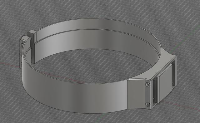 WandererCover Bracket for Astro Physics 110 3D model thumbnail