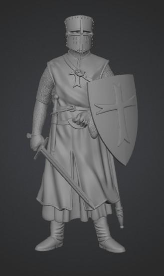 Knight Hospitaller of Saint John 3D model thumbnail