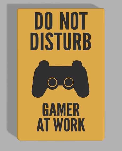Gamer sign 3D model thumbnail