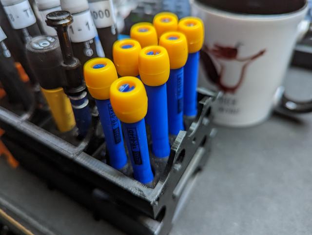 8x screwdriver holder for tools modular desktop stand 3D model thumbnail